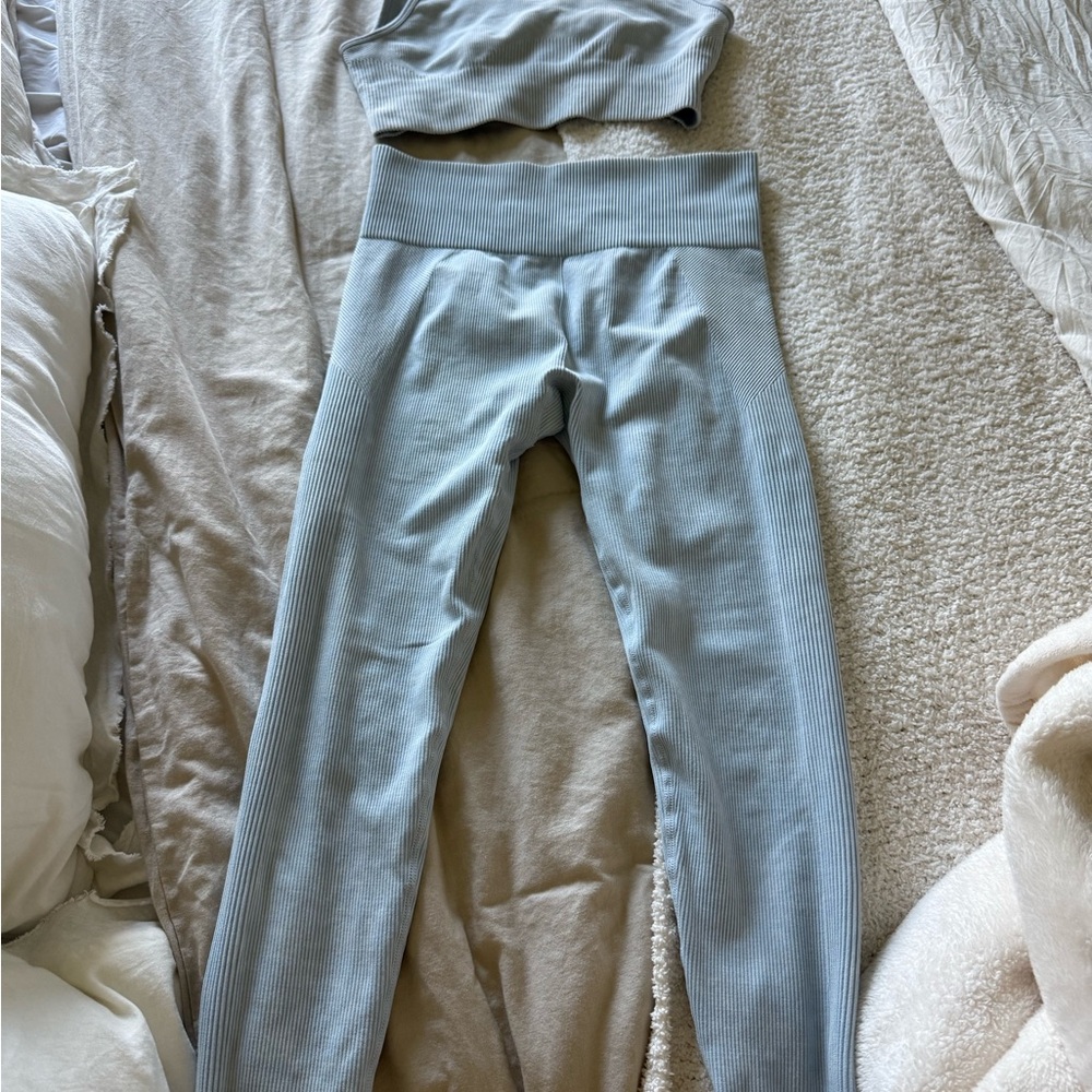 Baby Blue Target Ribbed Activewear Set - Picture 2 of 3